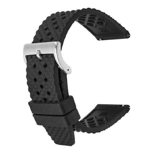 Premium FKM Rubber Watch Strap - Black