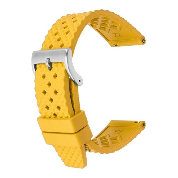 Premium FKM Rubber Watch Strap - Yellow