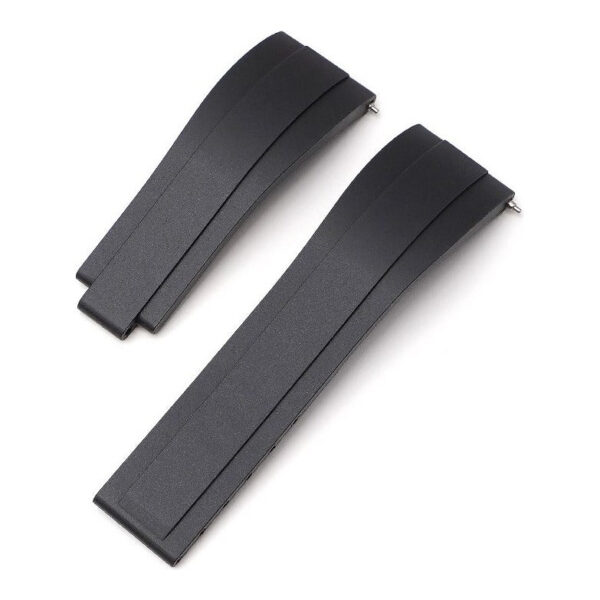 Rubber Watch Strap to Fit Rolex - 20mm, No Clasp - Black