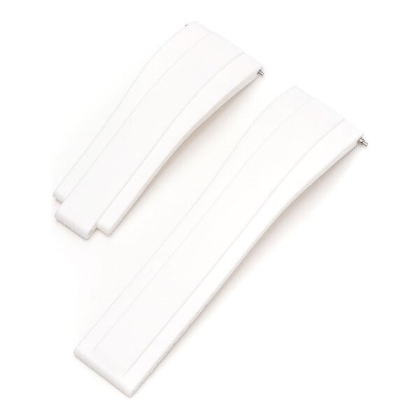 Rubber Watch Strap to Fit Rolex - 20mm, No Clasp - White