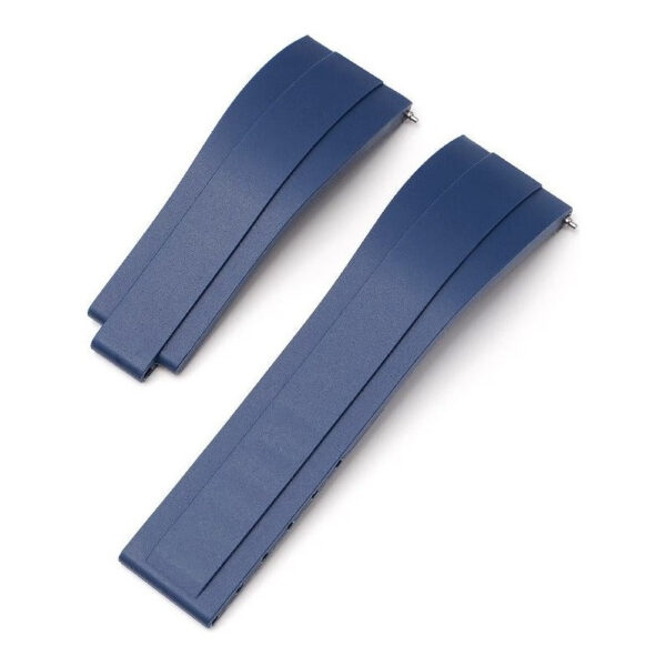 Rubber Watch Strap to Fit Rolex - 20mm, No Clasp - Blue