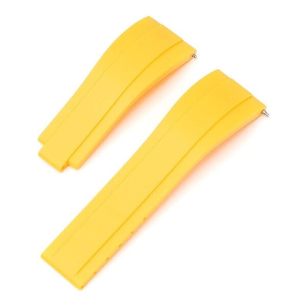 Rubber Watch Strap to Fit Rolex - 20mm, No Clasp - Yellow
