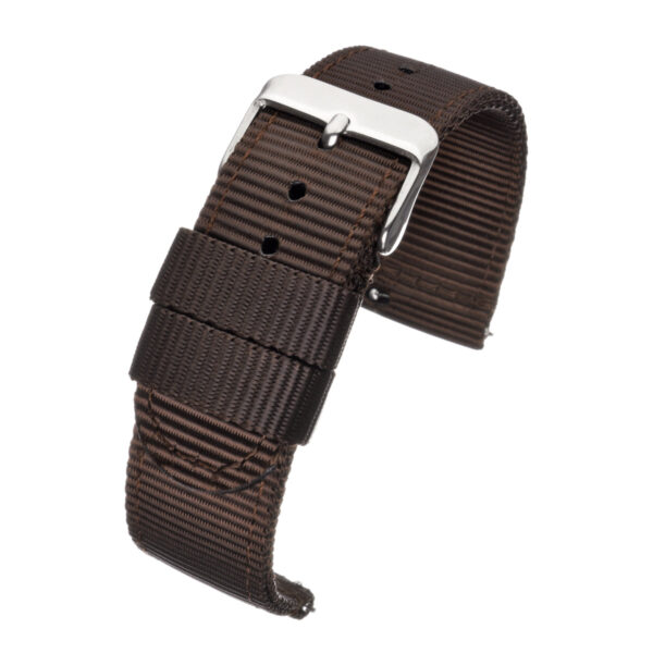 Quick Release Nylon Watch Strap - Brown