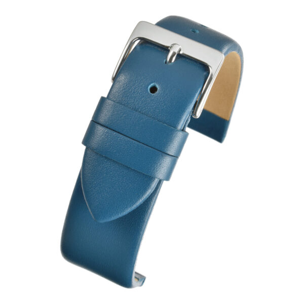 Smooth Leather Watch Strap - Blue