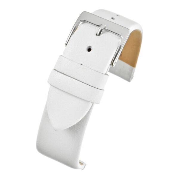 Smooth Leather Watch Strap - White