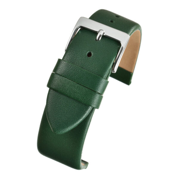 Smooth Leather Watch Strap - Green