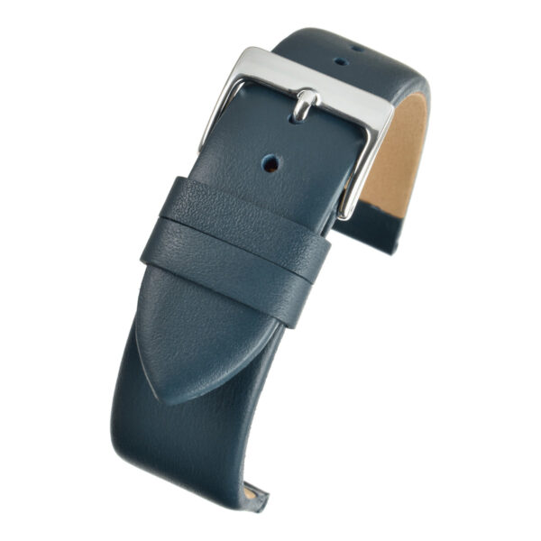 Smooth Leather Watch Strap - Dark Blue