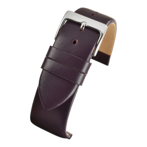 Smooth Leather Watch Strap - Dark Purple