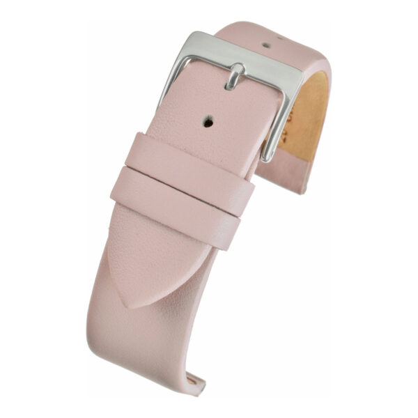 Smooth Leather Watch Strap - Light Pink