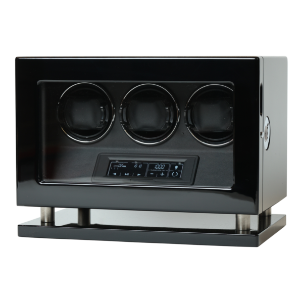 Black Watch Winder for 3 Watches