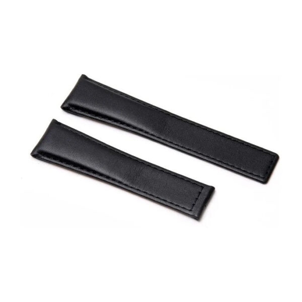 Monaco 22/18mm Leather Watch Strap to Fit TAG Heuer - Black
