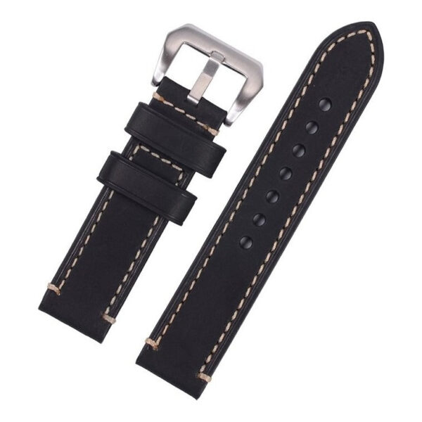 Leather Watch Strap to Fit Panerai - Black