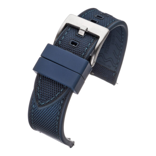Sailcloth & Rubber Hybrid Watch Strap - Navy